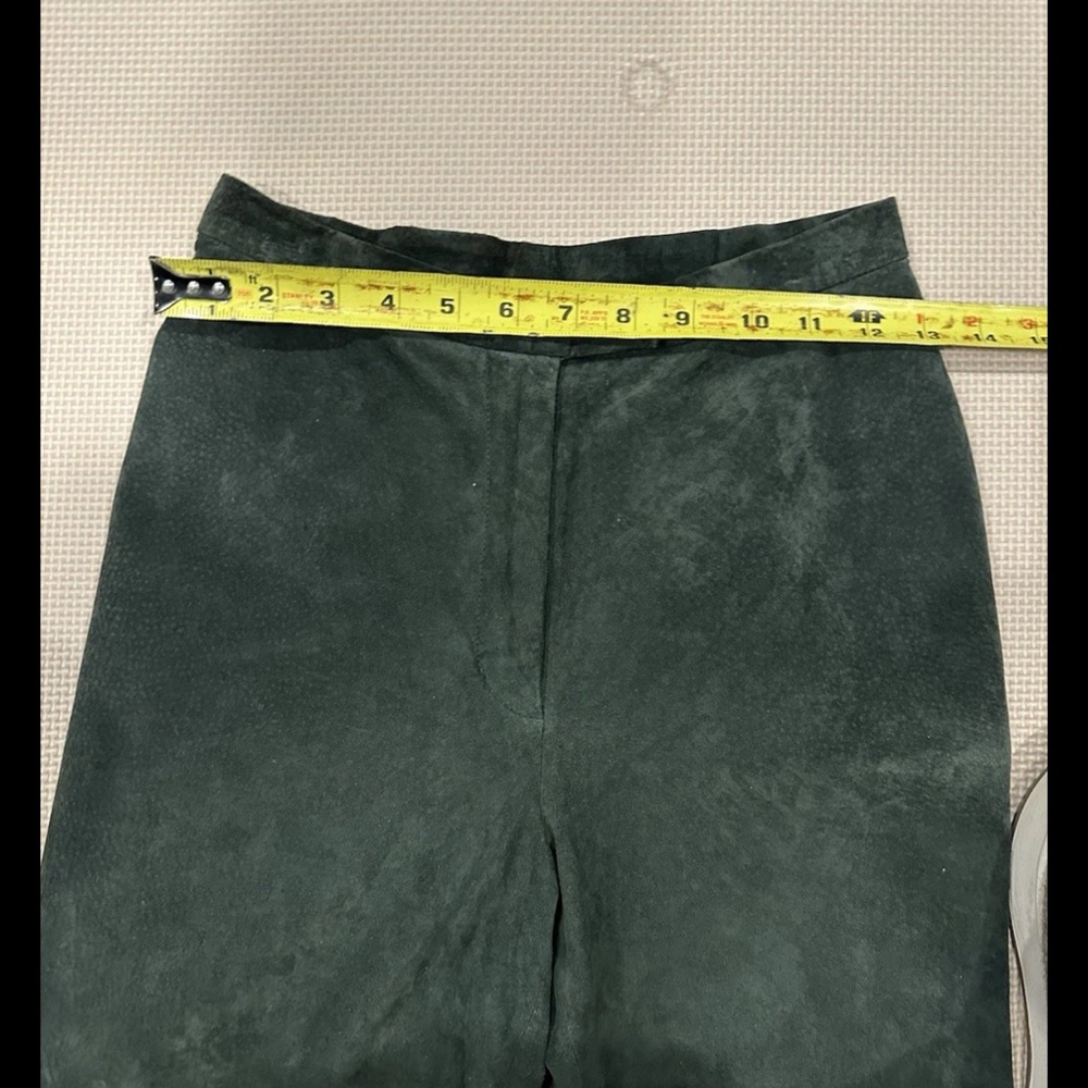 Vintage Y2K Lauren Ralph Lauren Dark Green Suede Pants - Picture 8 of 11
